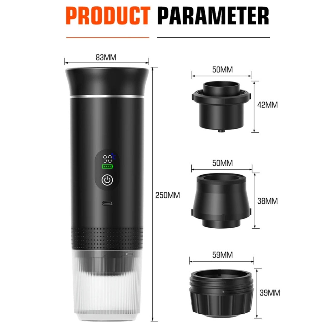 Cafetera eléctrica portátil inalámbrica