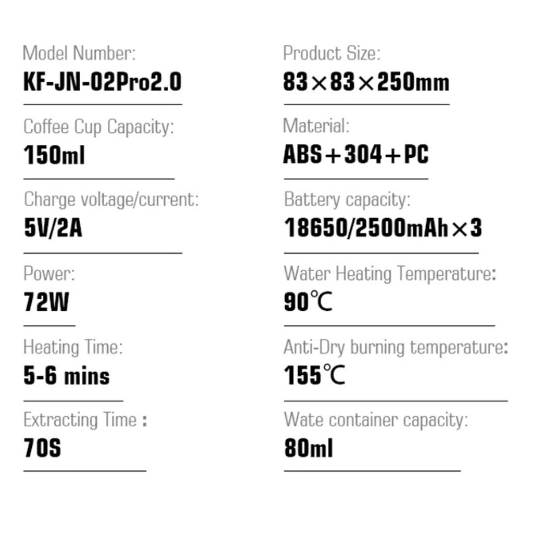 Cafetera eléctrica portátil inalámbrica