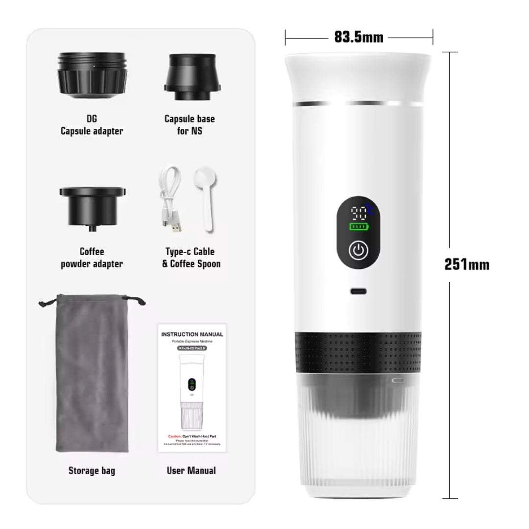 Cafetera eléctrica portátil inalámbrica