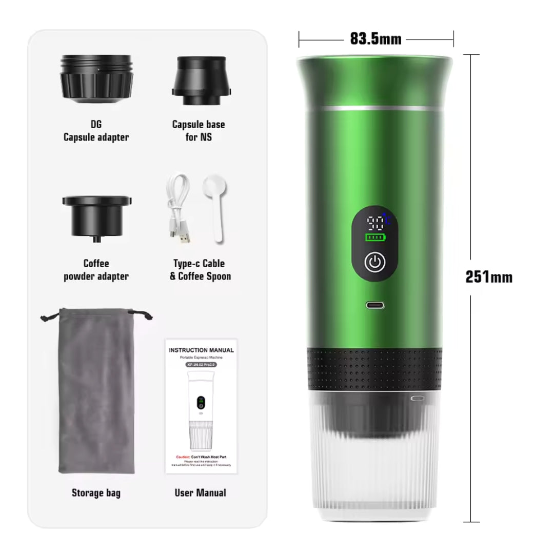 Cafetera eléctrica portátil inalámbrica